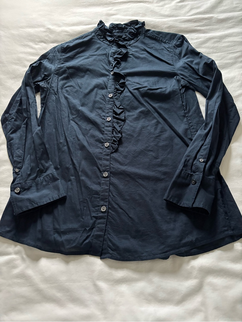 NWOT! Banana Republic Ruffle-Front Button-Down Shirt
